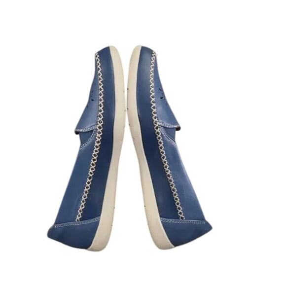 Earth Origins Shoes Women 9.5 Casual Flats Slip On Freya Blue Leather Career Low - Picture 14 of 15